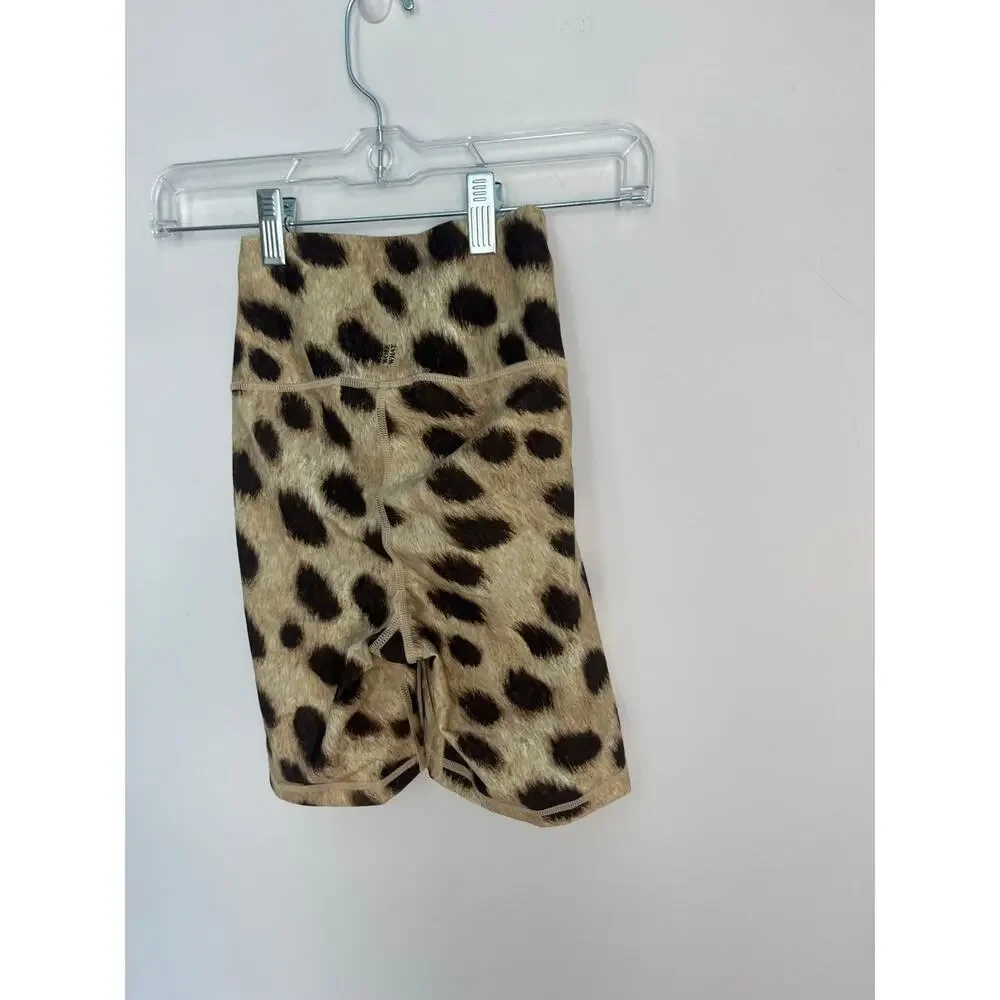WeWoreWhat Leopard Print Biker Shorts Women XS High Waist‎ Stretch NWT - Picture 10 of 10
